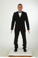  Steve Q black oxford shoes black trousers bow tie dressed smoking jacket smoking trousers standing whole body 0001.jpg